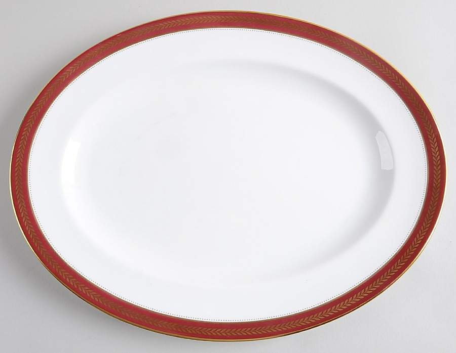 Red Wheat 15" Oval Serving Platter by Coalport-1