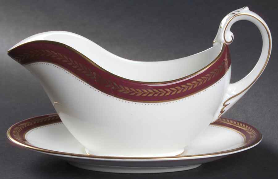 Red Wheat Gravy Boat & Underplate by Coalport-1