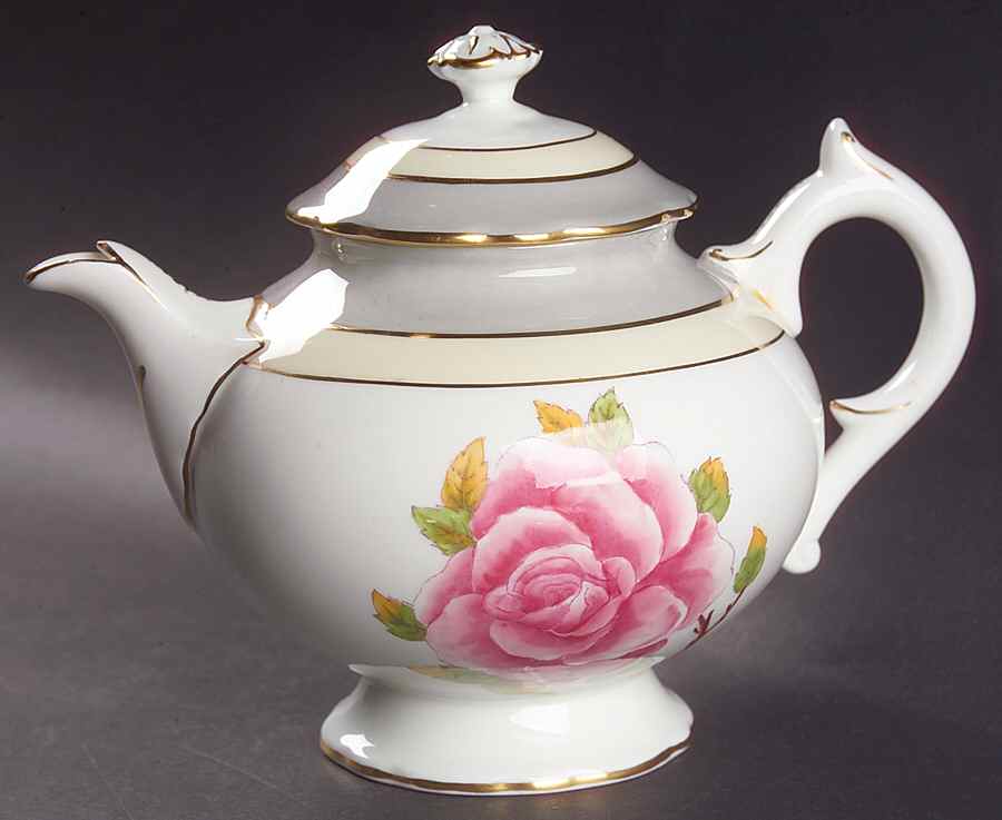 Romance (Gray Rim) Teapot & Lid by Coalport-1