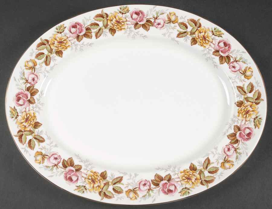 Rosalinda 14" Oval Serving Platter by Coalport-1