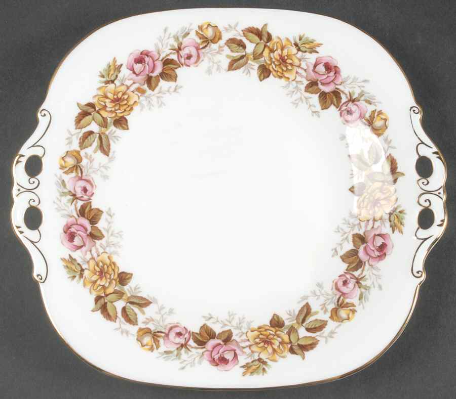 Rosalinda Square Handled Cake Plate by Coalport-1