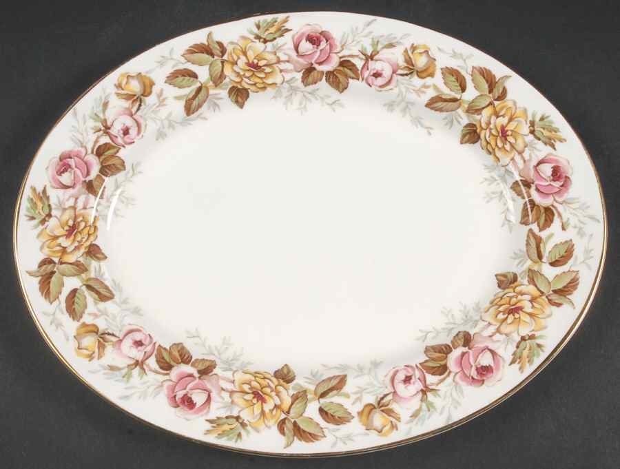 Rosalinda 11" Oval Serving Platter by Coalport-1