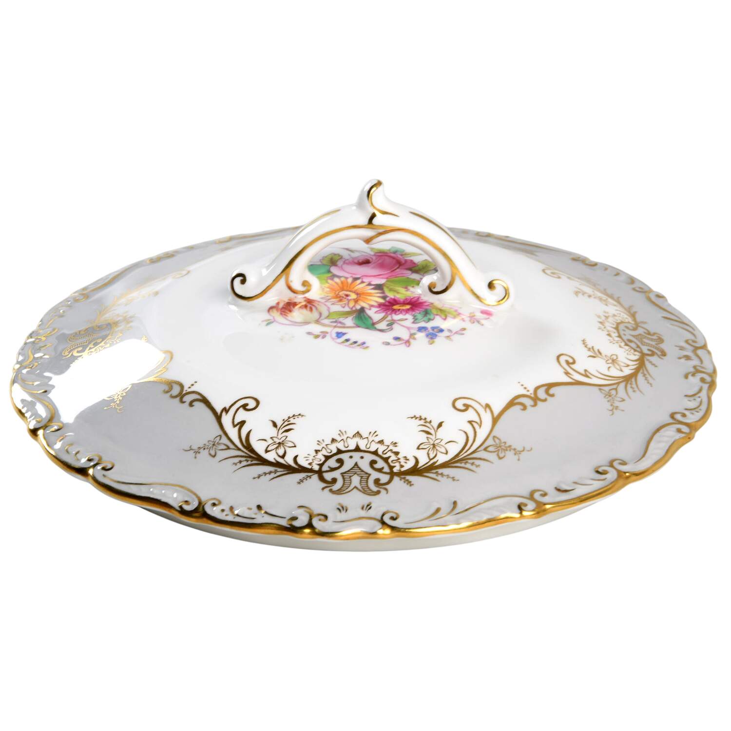 Sandringham Gray Lid for Round Vegetable by Coalport-1