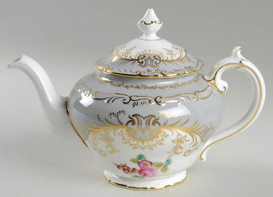 Sandringham Gray Teapot & Lid by Coalport-1