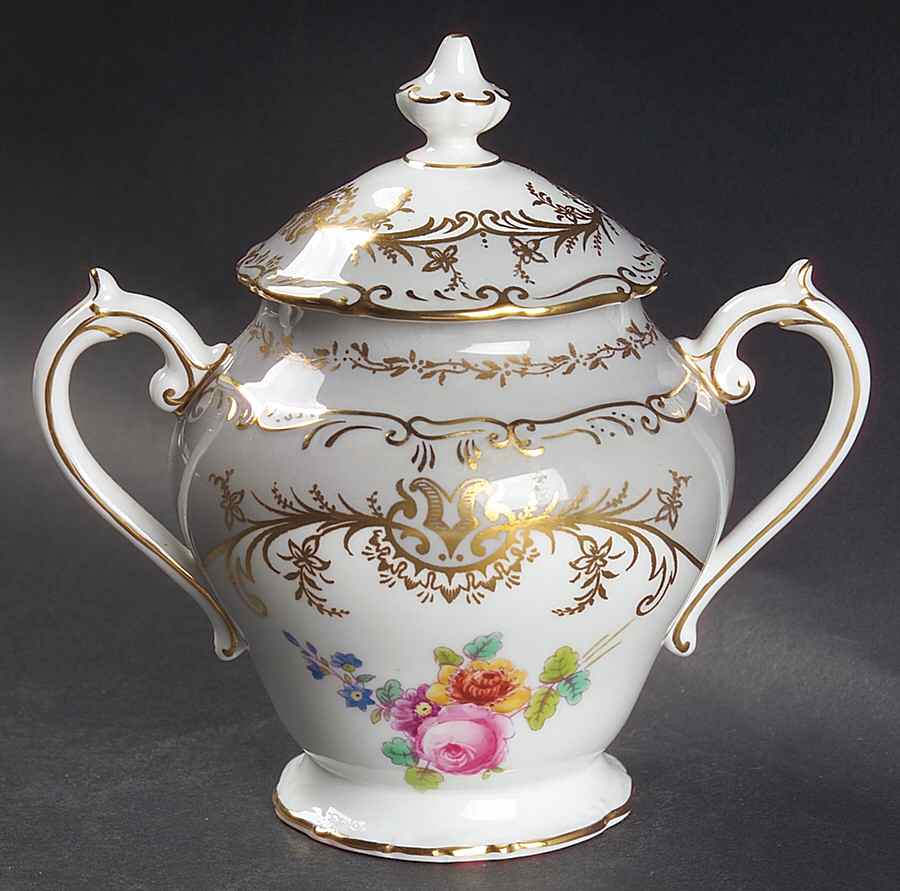 Sandringham Gray Sugar Bowl & Lid by Coalport-1