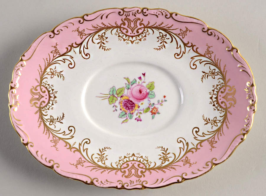 Sandringham Pink Underplate for Gravy Boat by Coalport-1