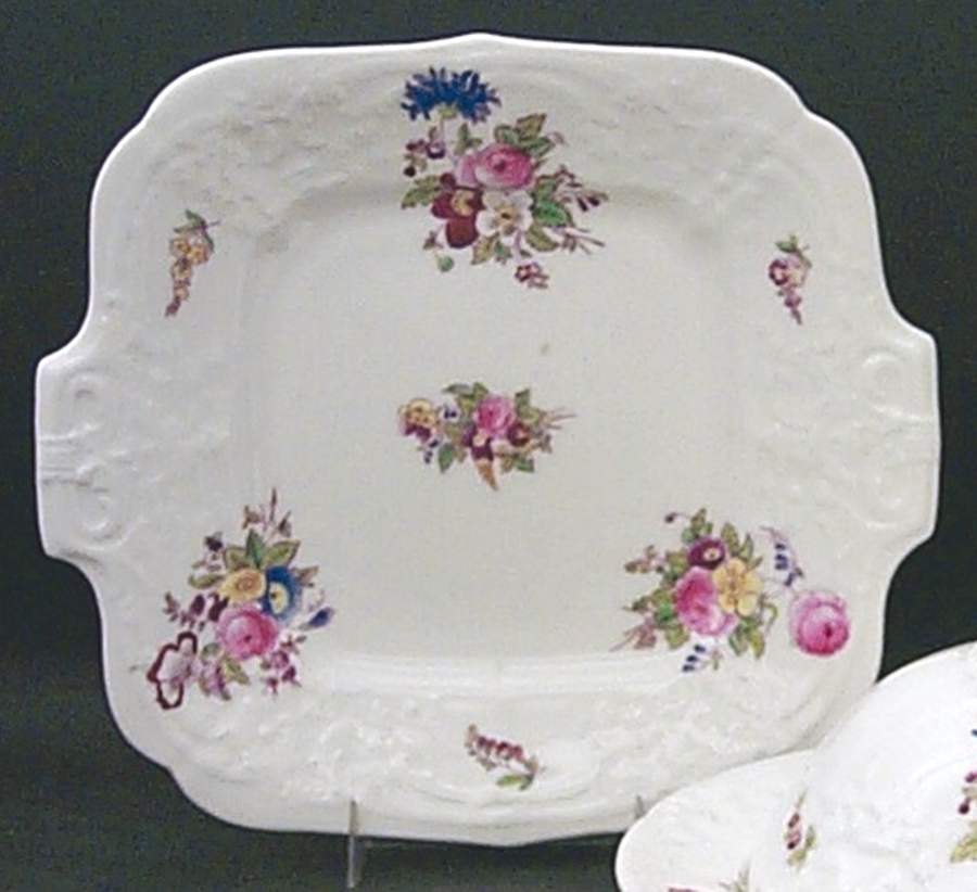 Sevres Group (Embossed, No Trim) Square Handled Cake Plate by Coalport-1