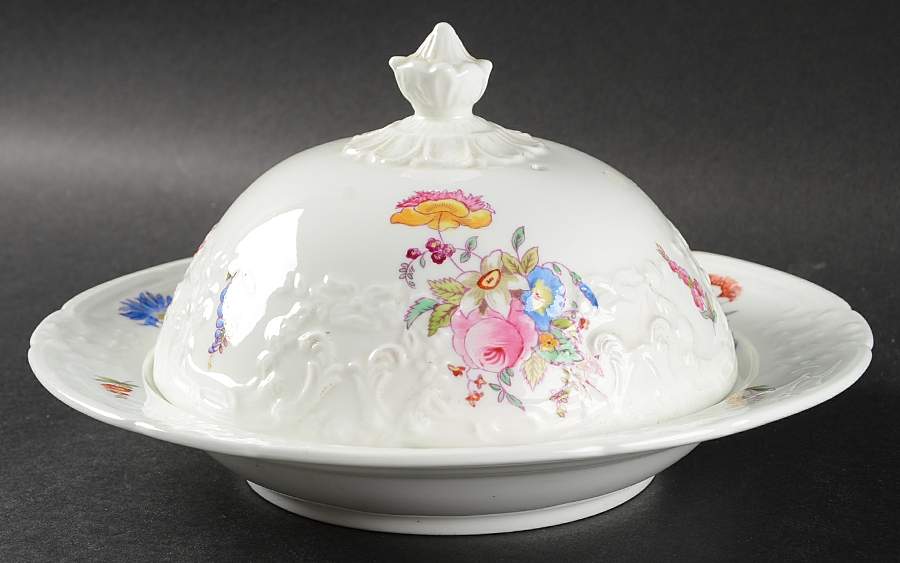 Sevres Group (Embossed, No Trim) Muffin Dish & Lid by Coalport-1