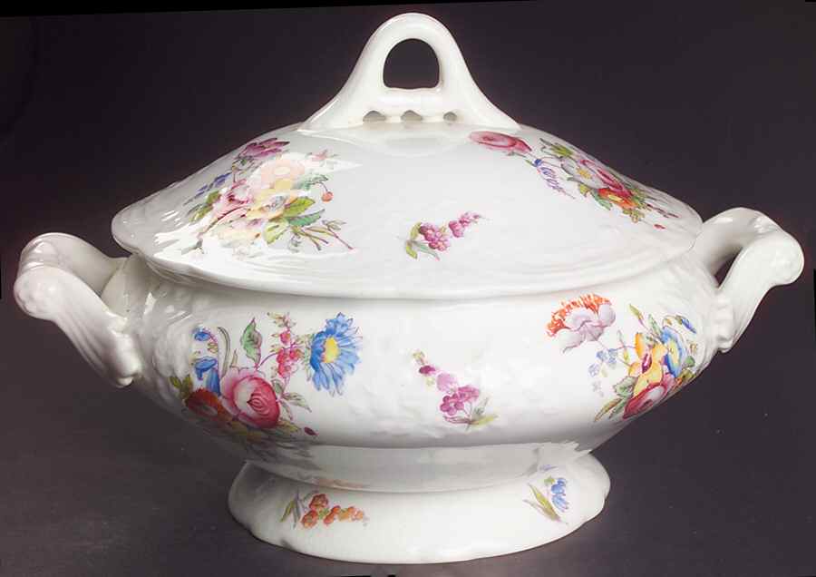 Sevres Group (Embossed, No Trim) Round Covered Vegetable by Coalport-1