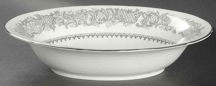 Silver Wedding 9" Oval Vegetable Bowl by Coalport-1