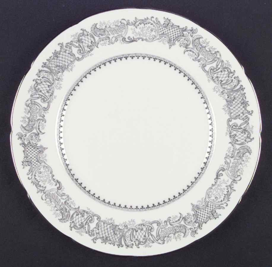 Silver Wedding Dinner Plate by Coalport-1