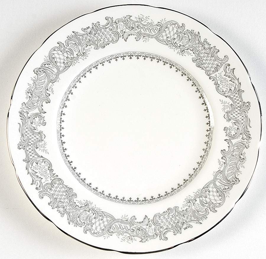 Silver Wedding Salad Plate by Coalport-1