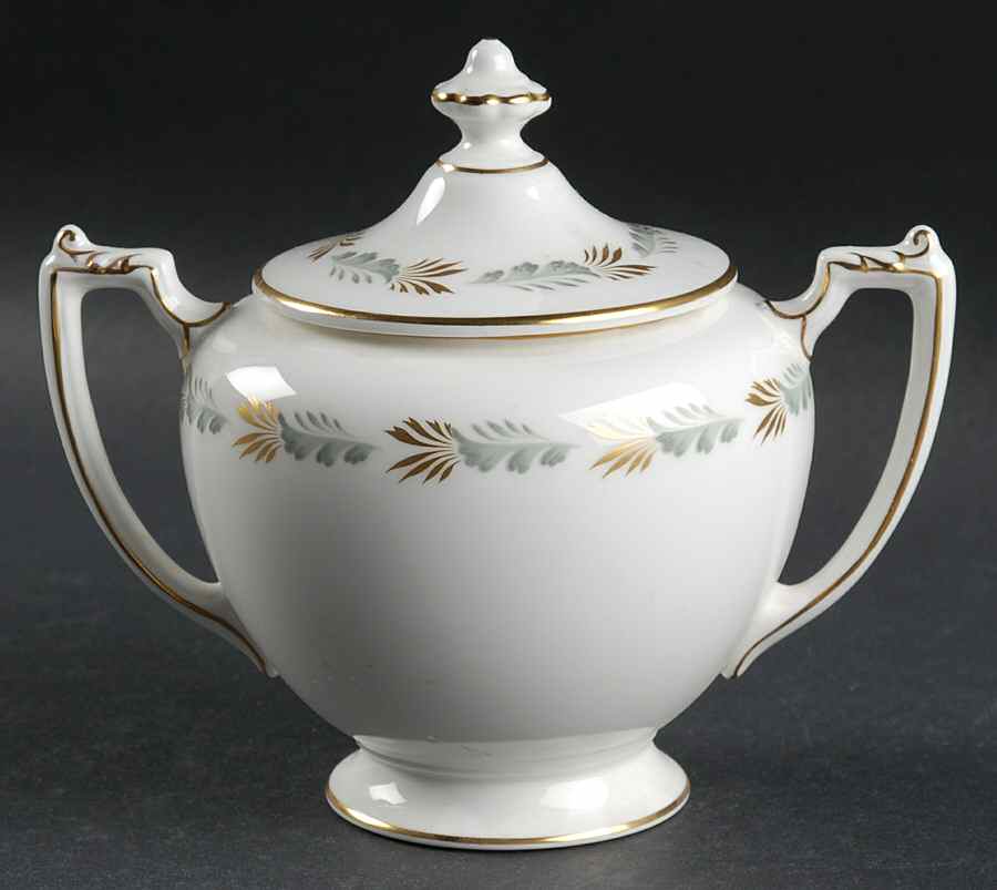 Sonnet (Smooth Edge) Sugar Bowl & Lid by Coalport-1
