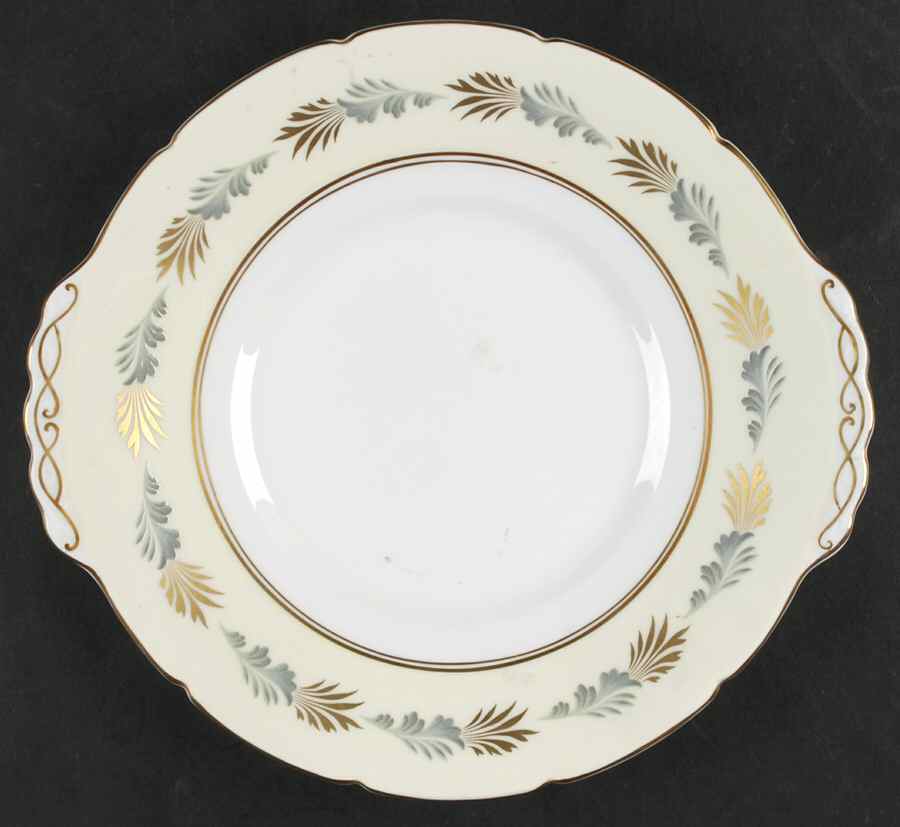 Sonnet (Smooth Edge) Handled Cake Plate by Coalport-1