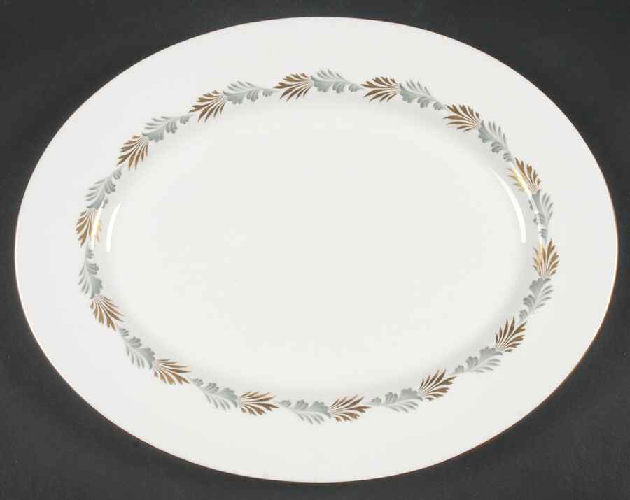 Sonnet (Smooth Edge) 13" Oval Serving Platter by Coalport-1
