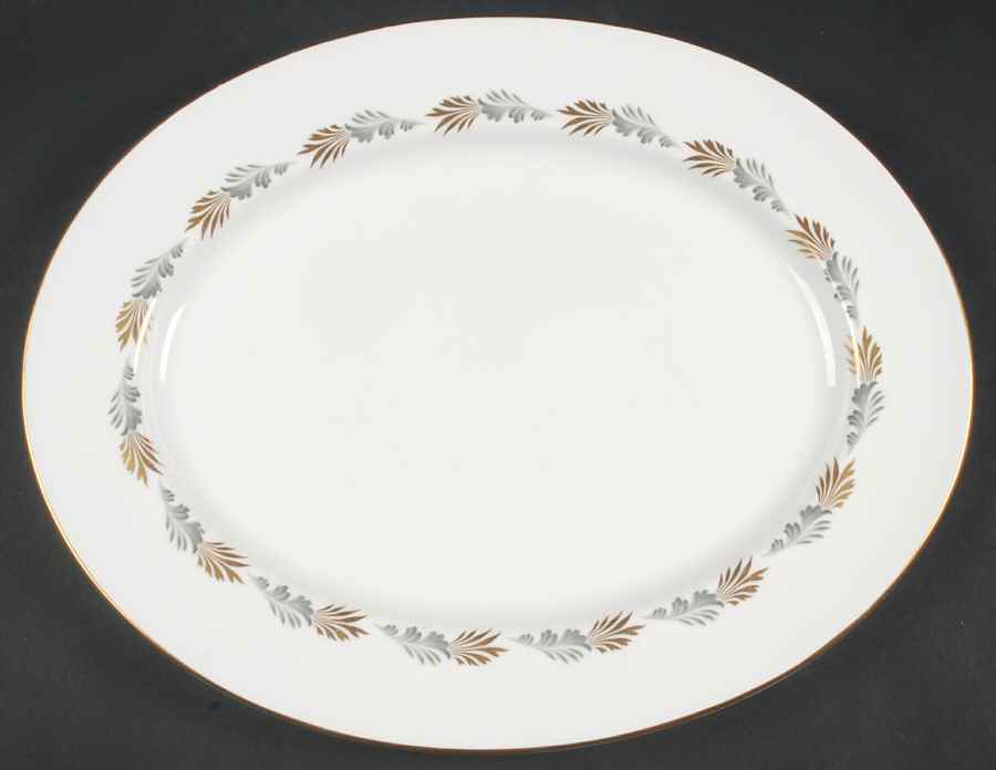 Sonnet (Smooth Edge) 14" Oval Serving Platter by Coalport-1