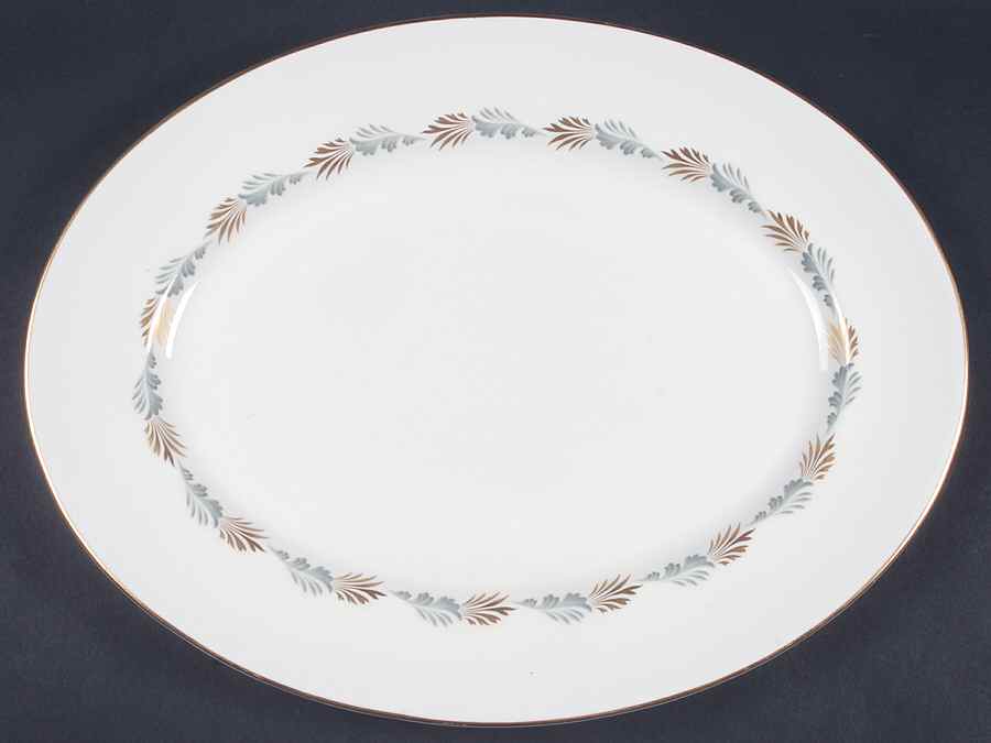 Sonnet (Smooth Edge) 15" Oval Serving Platter by Coalport-1