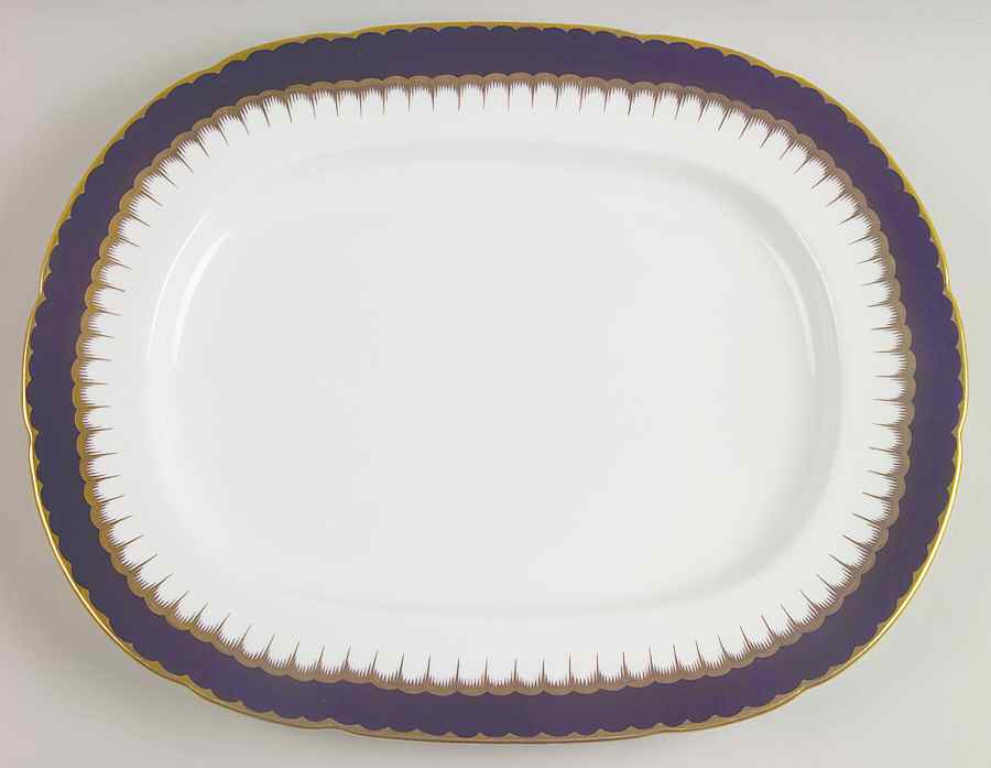 Spearpoint Cobalt 15" Oval Serving Platter by Coalport-1