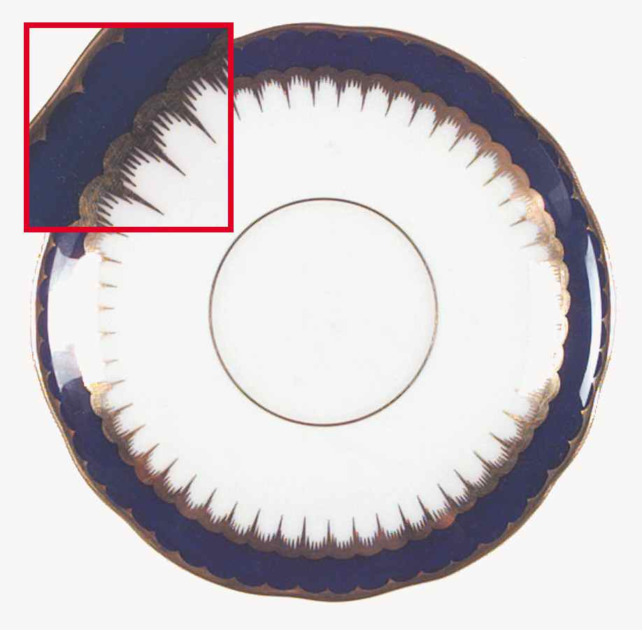 Spearpoint Cobalt Saucer for Bouillon Cup by Coalport-1