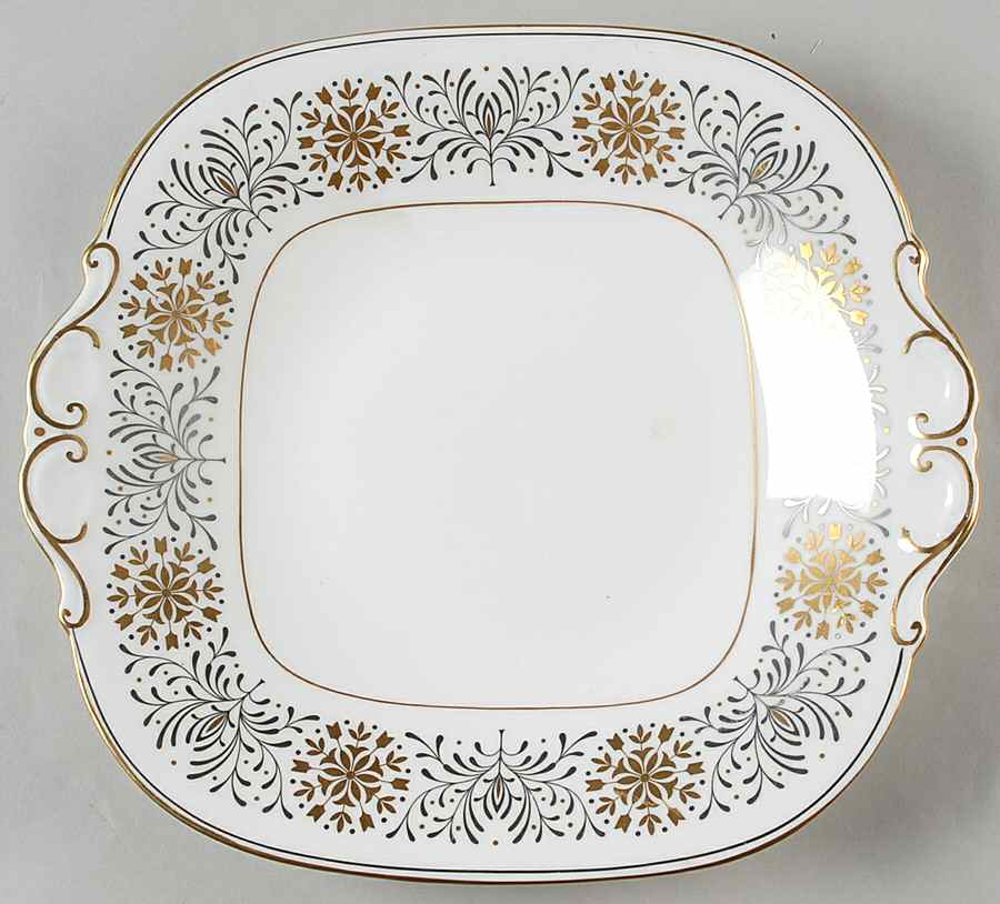 Spanish Lace Square Handled Cake Plate by Coalport-1