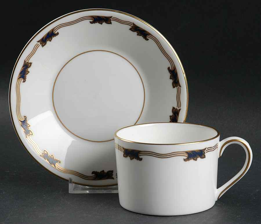 St. Malo Flat Cup & Saucer Set by Coalport-1
