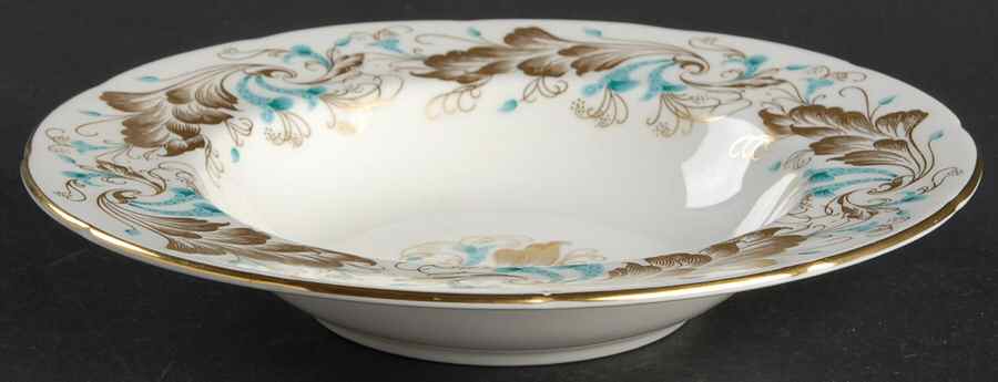 Strange Orchid (White Background) Rim Soup Bowl by Coalport-1