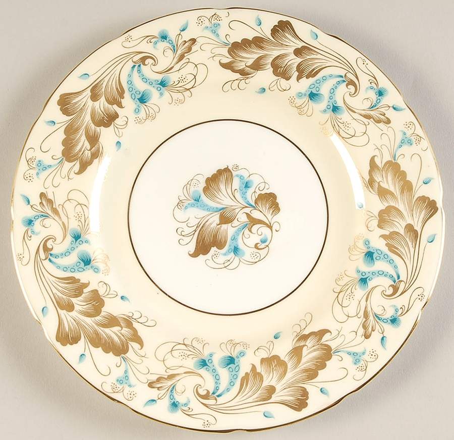 Strange Orchid (Cream & White Background) Salad Plate by Coalport-1