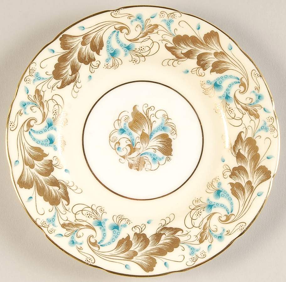 Strange Orchid (Cream & White Background) Bread & Butter Plate by Coalport-1