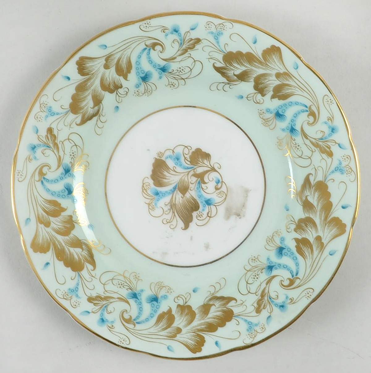 Strange Orchid (Green & White Background) Bread & Butter Plate by Coalport-1