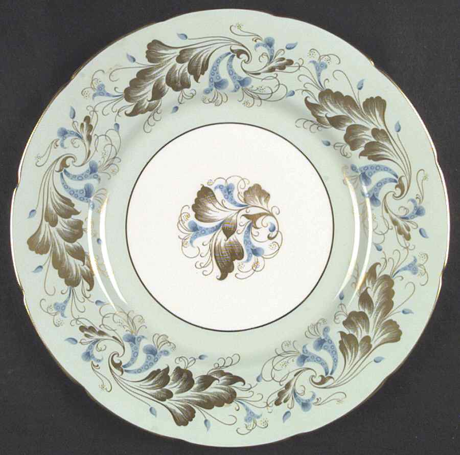 Strange Orchid (Green & White Background) Dinner Plate by Coalport-1