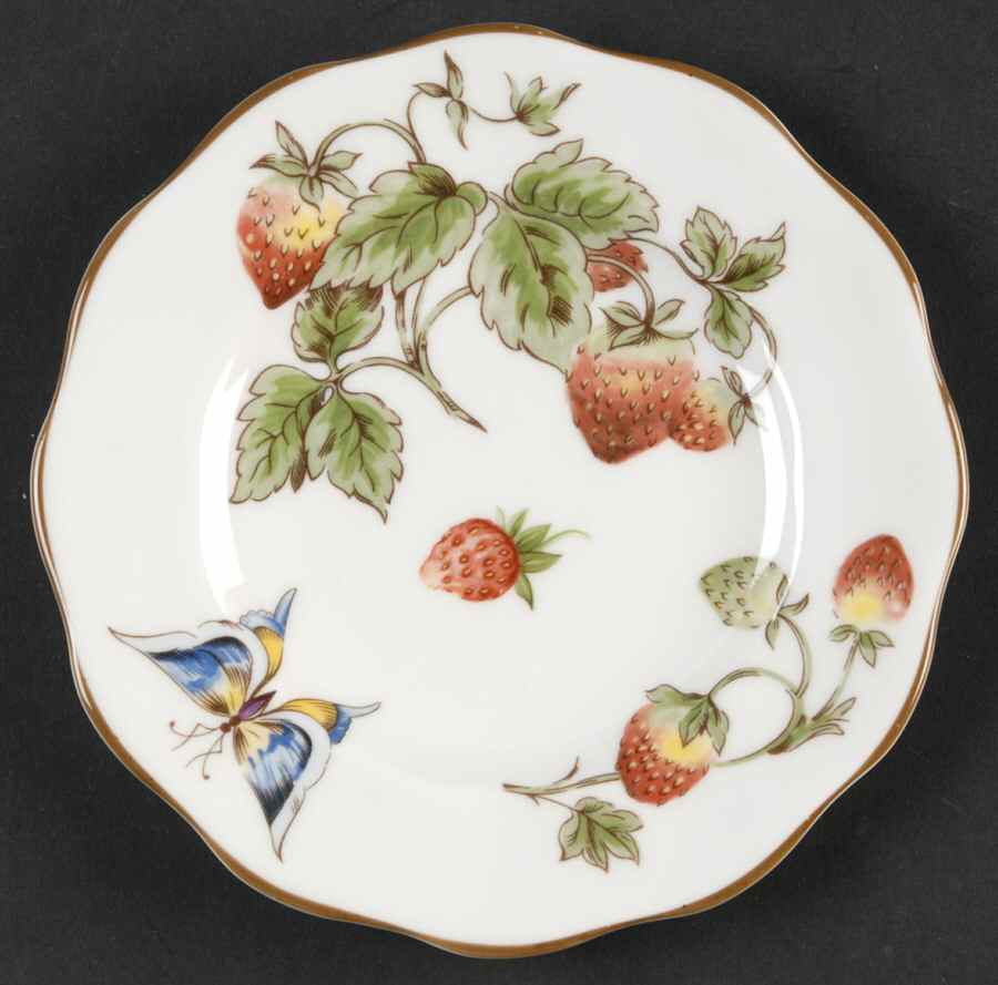 Strawberry (Scalloped) Bread & Butter Plate by Coalport-1