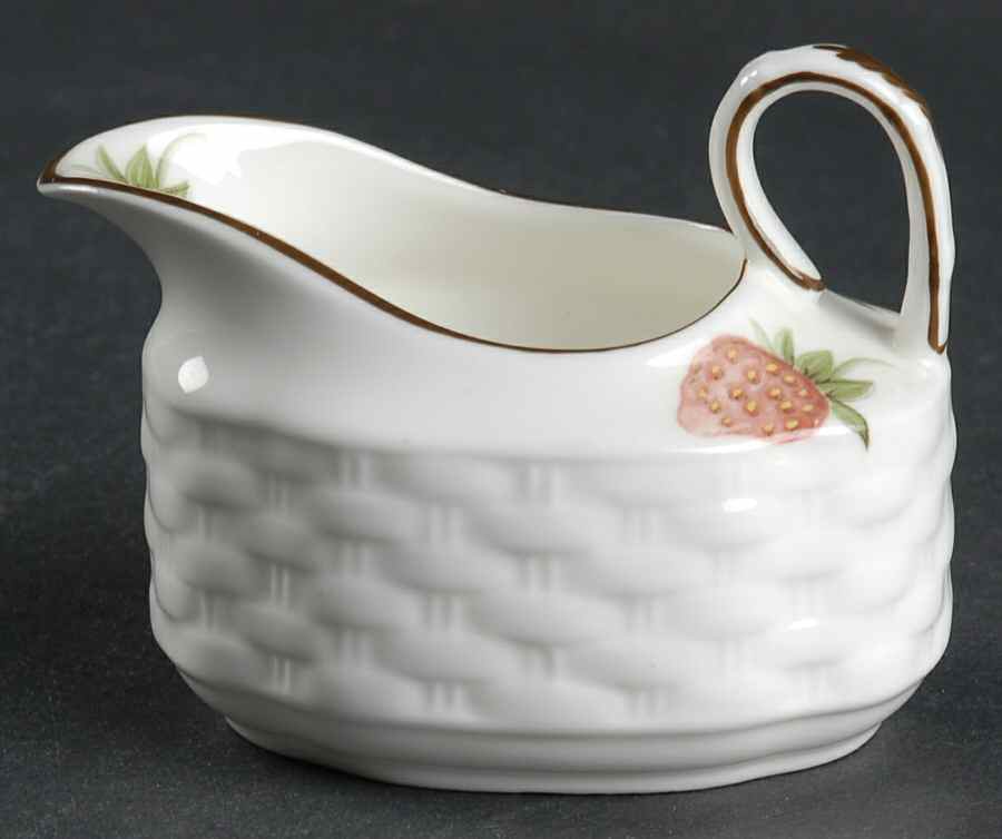 Strawberry (Scalloped) Strawberry Basket Creamer Only by Coalport-1