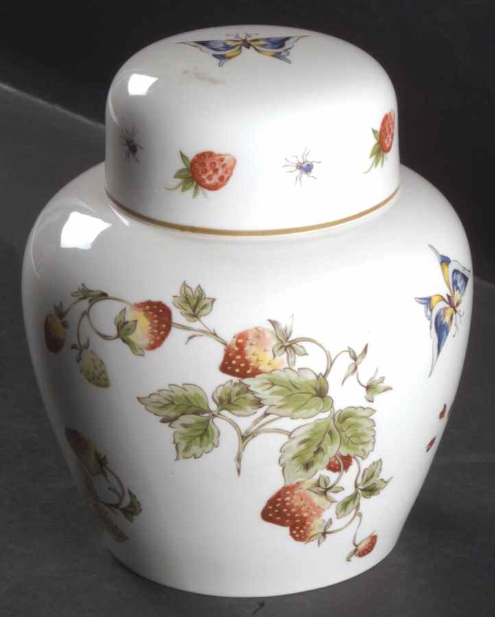 Strawberry (Scalloped) Large Ginger Jar & Lid by Coalport-1