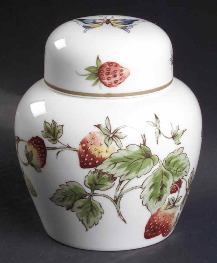 Strawberry (Scalloped) Small Ginger Jar & Lid by Coalport-1