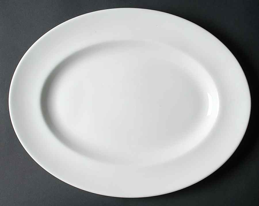 Tiffany White 14" Oval Serving Platter by Coalport-1
