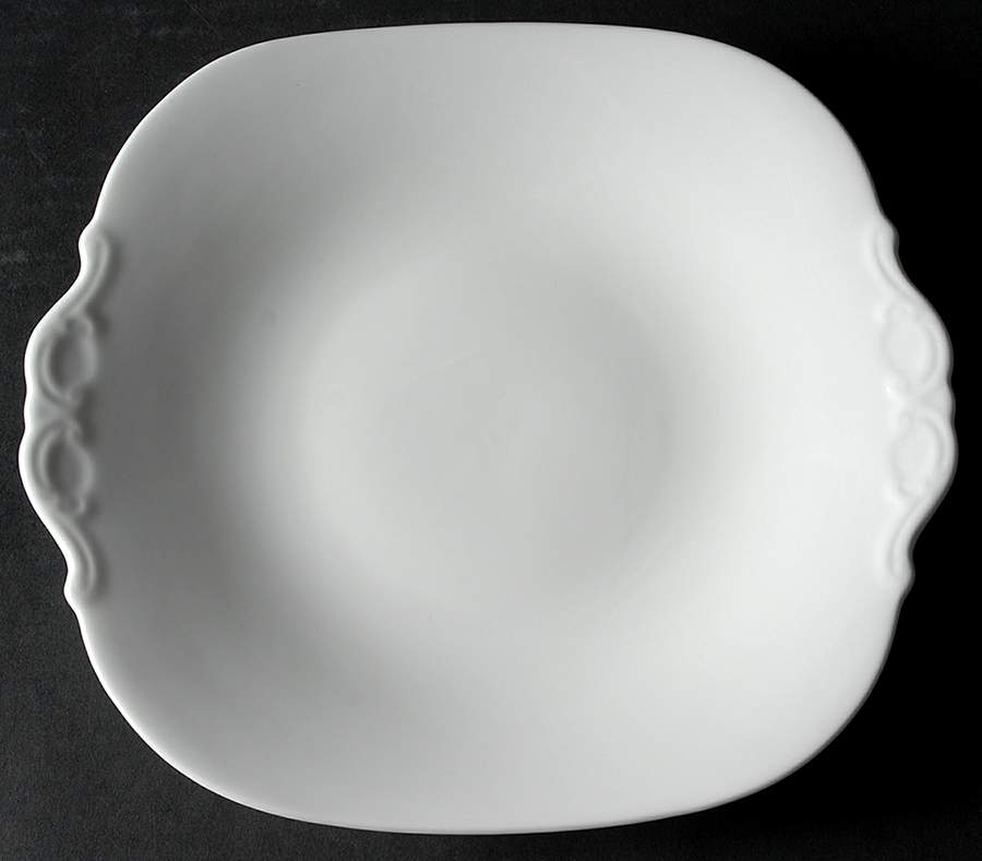Tiffany White Square Handled Cake Plate by Coalport-1