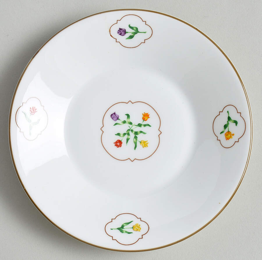 Tulip Medallion Saucer by Coalport-1