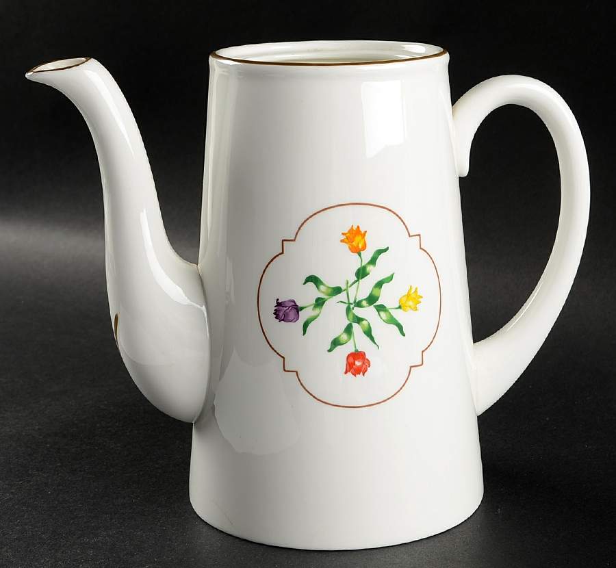 Tulip Medallion Coffee Pot No Lid by Coalport-1