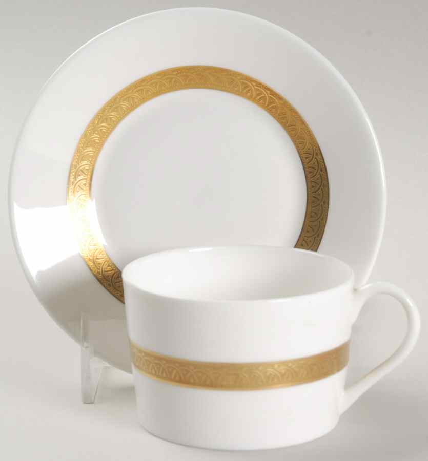 Val D'Or Flat Cup & Saucer Set by Coalport-1