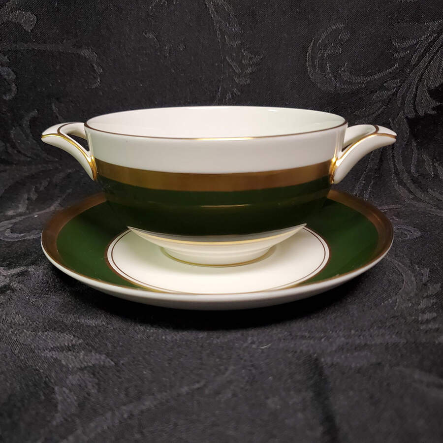 Ventura Flat Cream Soup Bowl & Saucer Set by Coalport-1