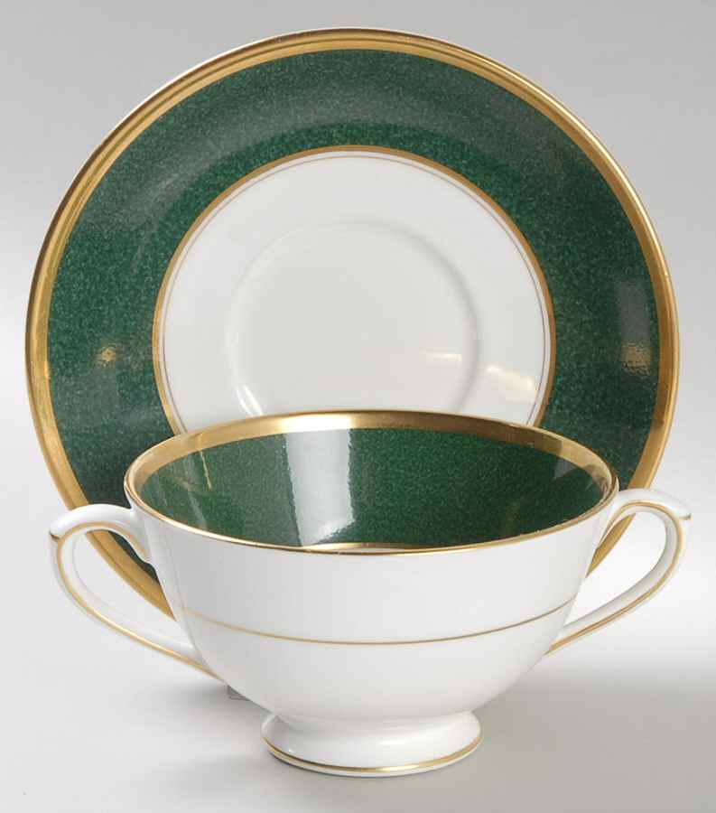 Ventura Footed Cream Soup Bowl & Saucer Set by Coalport-1