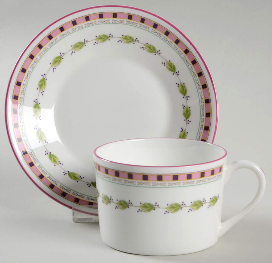 Verona Flat Cup & Saucer Set by Coalport-1