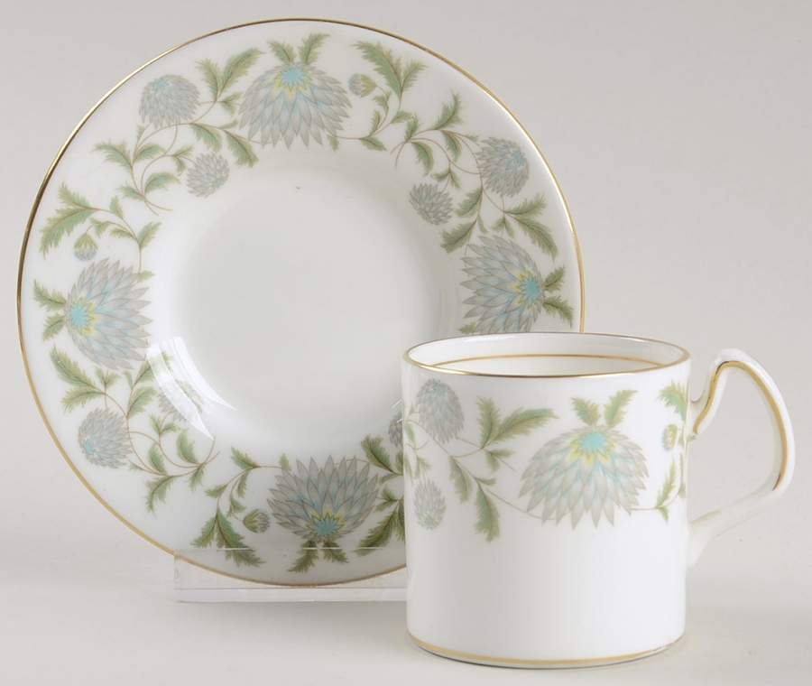 Waltz of The Flowers Flat Demitasse Cup & Saucer Set by Coalport-1