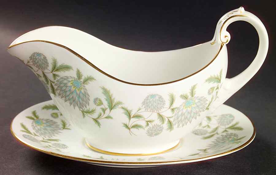 Waltz of The Flowers Gravy Boat & Underplate by Coalport-1