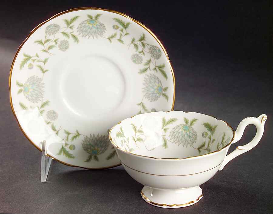 Waltz of The Flowers Footed Cup & Saucer Set by Coalport-1