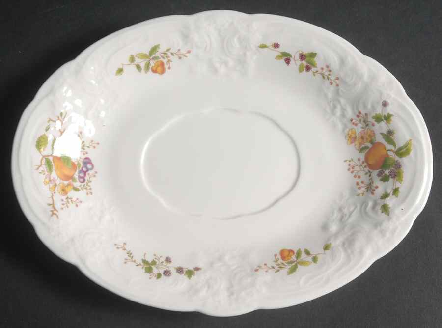 Wenlock Fruit Underplate for Gravy Boat by Coalport-1