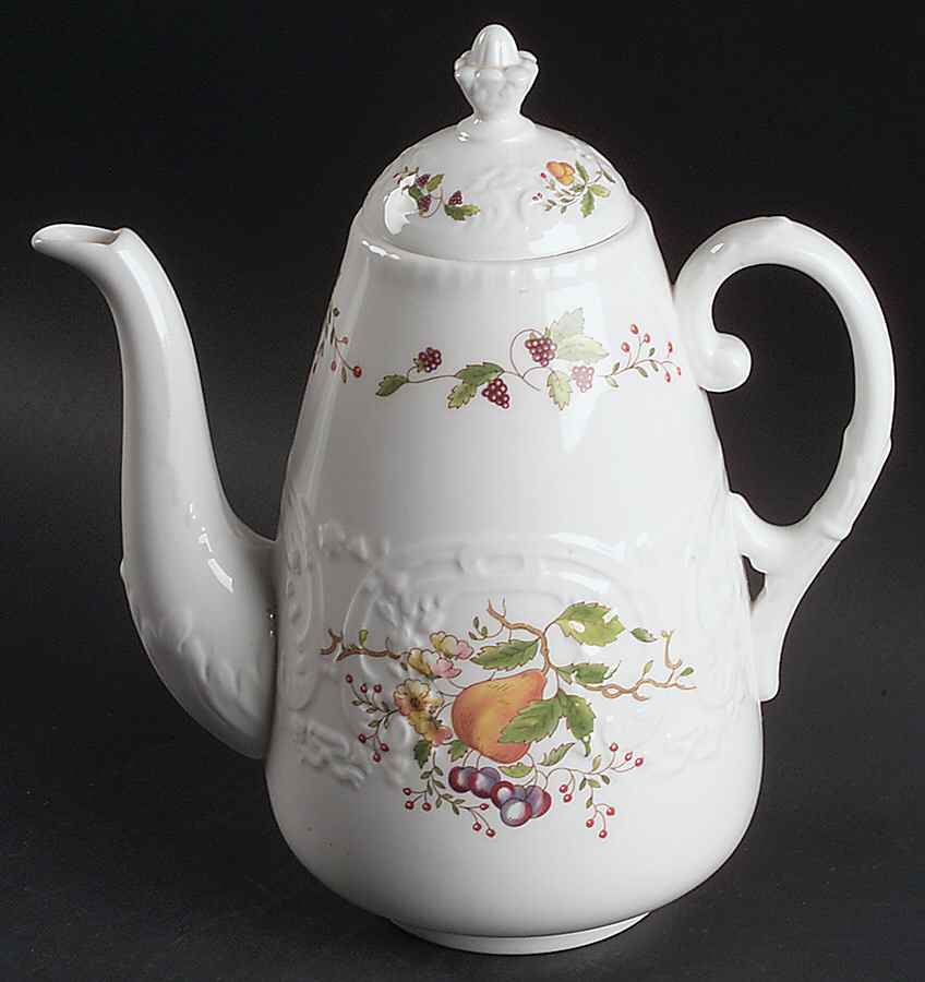 Wenlock Fruit Coffee Pot & Lid by Coalport-1