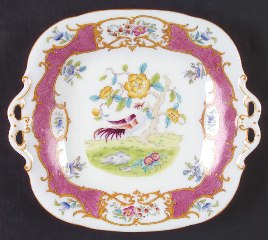 Z3137 10" Square Handled Cake Plate by Coalport-1