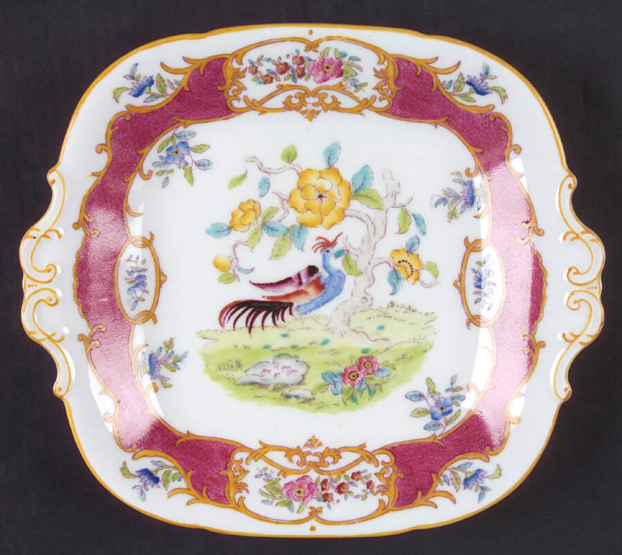 Z3137 10" Square Handled Cake Plate by Coalport-1