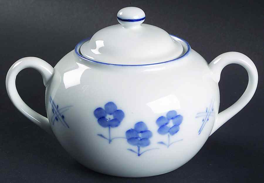 Bouquet Bleu Sugar Bowl & Lid by BIA Cordon Bleu-1